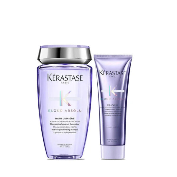 Kit Shampoo e Condicionador para Cabelos Loiros Kérastase Blond Absolu